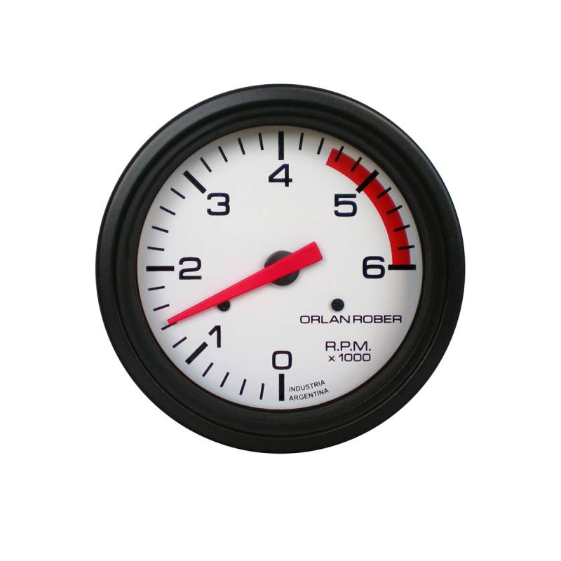 432H6K TACOMETRO TACOMETRO DIAM 80 FONDO BLANCO 6000 RPM 2/4/6/8 CILINDROS